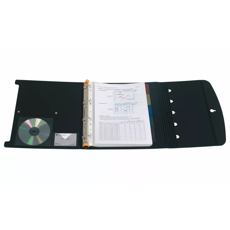 Exacompta 56034E raccoglitore ad anelli A4 nero 30 mm dorso 2 anelli 1 pz.
