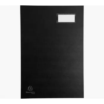 Exacompta 57021E raccoglitore a leva A4 cartoncino nero dorso 80 mm