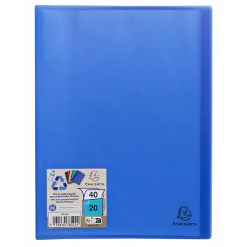 Exacompta Opak raccoglitore con buste DIN A4 20 buste azzurro