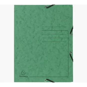 Exacompta cartella raccoglitore 55403E DIN A4 3 alette cartoncino verde