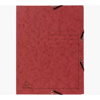 Exacompta cartella raccoglitore A4 3 alette cartoncino rosso 55405E