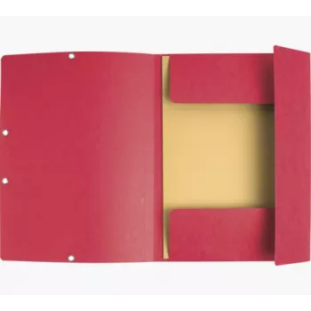 Exacompta cartella raccoglitore A4 3 alette cartoncino rosso 55405E