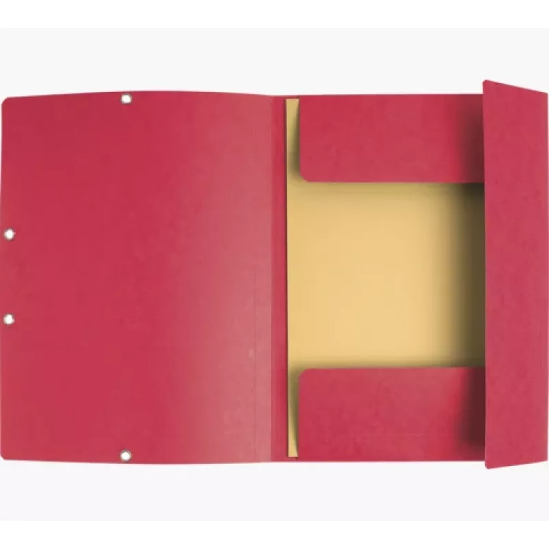 Exacompta cartella raccoglitore A4 3 alette cartoncino rosso 55405E