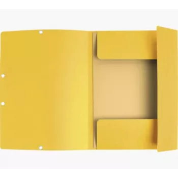 Exacompta cartella raccoglitore 55409E DIN A4 3 alette cartoncino giallo