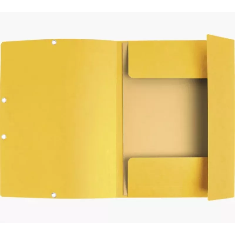 Exacompta cartella raccoglitore 55409E DIN A4 3 alette cartoncino giallo