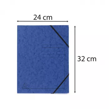 Exacompta Colorspan cartella con elastico A4 blu 355 g/m²