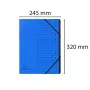Exacompta cartella organizzatore 12 scomparti blu cartoncino