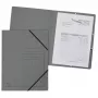 Exacompta cartella con elastico A4 grigio Colorspan 355g senza alette interne