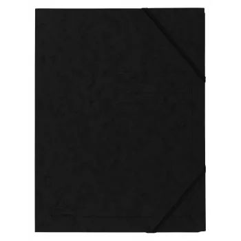 Exacompta Colorspan cartella con angoli elastici A4, 355 g, senza alette, nero