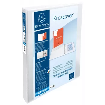 Exacompta raccoglitore ad anelli per presentazione A4 Maxi bianco 2 anelli D 8700292
