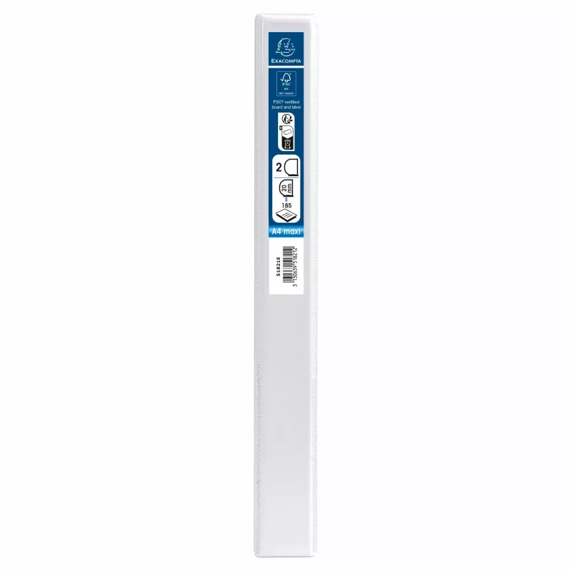 Exacompta raccoglitore ad anelli per presentazione A4 Maxi bianco 2 anelli D 8700292