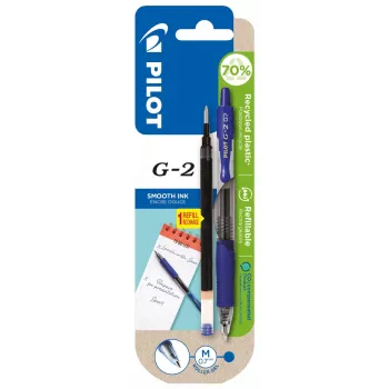 PILOT PEN G2-7 penna gel roller 0,7 mm blu + ricarica