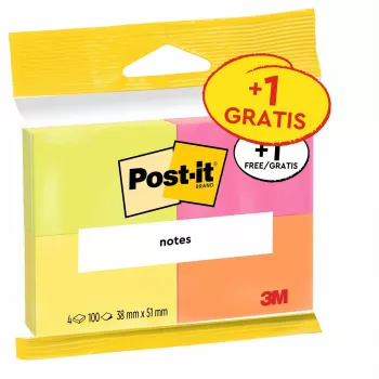 3M Post-it Notes 5,1 x 3,8 cm 4 blocchi giallo canary