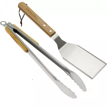 Campingaz set utensili da griglia Duo spatola e pinze - set utensili BBQ in acciaio inox