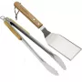 Campingaz set utensili da grill Duo spatola e pinze – set di attrezzi per barbecue in acciaio inox