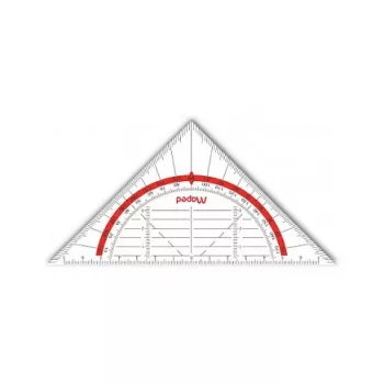 Maped Study squadra 16 cm - polistirene trasparente - triangolo 45°/45°/90°
