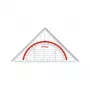Maped Study squadra 16 cm - polistirene trasparente - triangolo 45°/45°/90°
