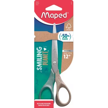 Maped Smiling Planet forbici 160 mm, punta arrotondata, per destrimani, impugnature ergonomiche 3D