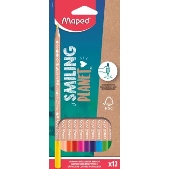 MAPED 12 matite colorate, colori assortiti