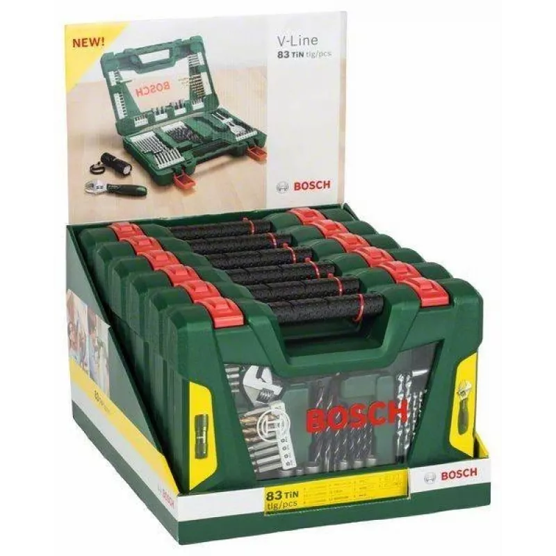 Bosch V-Line set di punte TiN e bit per avvitatore 83 pezzi (2607017309)