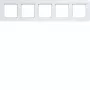 HAGER WAD9500WG placca 5 moduli Cahors 8 bianco lucido