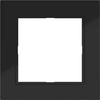 Hager WAD6100BG Placca copriforo 1 modulo Night Black Glossy Serie A.1