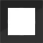 Hager WAD6100BG Placca copriforo 1 modulo Night Black Glossy Serie A.1
