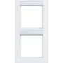 Hager A.1 cornice verticale doppia bianco luce lucido WAD6203WG