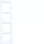 Hager WAD8400WM cornice 4 posti A.8 bianco luce opaco
