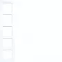 Hager WAD8500WG cornice 5 posti A.8 bianco luce lucido