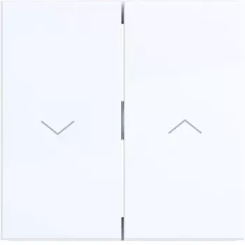 Hager WAW2001WG placca bilanciere 2 posti bianco luce lucido per serie Ax/Cx