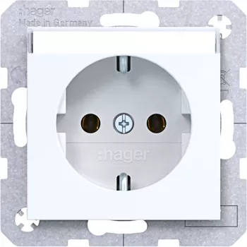 Hager WAS1101WG presa Ax/Cx bianco luce lucido