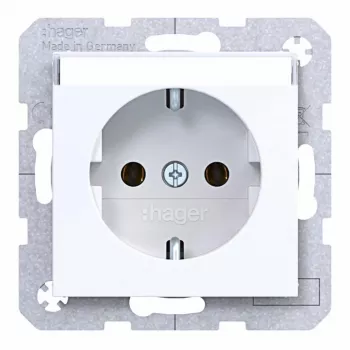 Hager WAS1101WG presa Ax/Cx bianco luce lucido