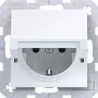 Hager WAS1112WG presa Schuko Axcent/Cenit bianco luce lucido IP44