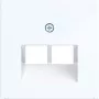 Hager placca centrale Ax/Cx bianco luce lucido WAF1108WG