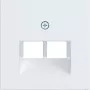 Hager placca centrale Ax/Cx bianco luce opaco WAF1108WM