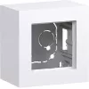 Hager A.8 WAD8110WG Scatola da superficie 1 posto, versione alta, bianco chiaro lucido