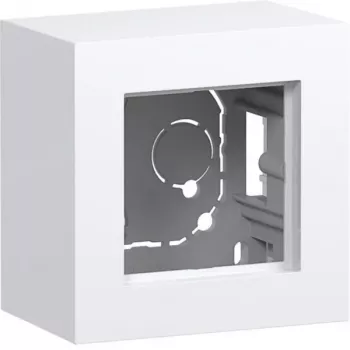 Hager A.8 WAD8110WG contenitore da parete 1 posto, versione alta, bianco luce lucido