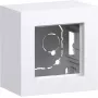 Hager A.8 WAD8110WG Scatola da superficie 1 posto, versione alta, bianco chiaro lucido