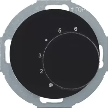 Hager WLN5026BG termostato con contatto in scambio e interruttore in serie R.classic nero