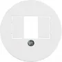 HAGER WTF4000WG placca centrale con foro TAE, Berker 1930/vetro, bianco polare lucido