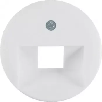 Hager Berker 1930/vetro placca centrale per presa UAE, bianco polare lucido, 1 modulo (WTF4107WG)