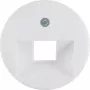 Hager Berker 1930/vetro placca centrale per presa UAE, bianco polare lucido, 1 modulo (WTF4107WG)