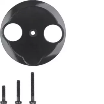 Hager WTF4592BG elemento centrale per presa antenna 2 fori 1930/vetro nero