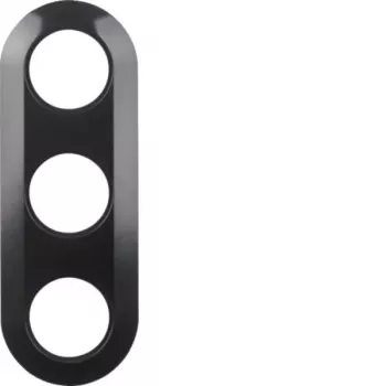 Hager WTD3300BG cornice 3 moduli serie 1930 lucido nero