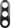 Hager WTD3300BG cornice 3 moduli serie 1930 lucido nero