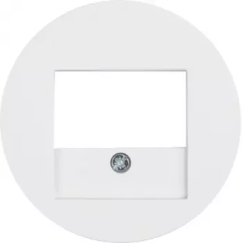 HAGER placca centrale con foro TAE R.Classic bianco puro lucido (WLF4000WG)
