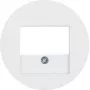 HAGER placca centrale con foro TAE R.Classic bianco puro lucido (WLF4000WG)