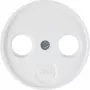 Hager WLF1068WG placca centrale per presa antenna 2 e 3 fori, bianco polare lucido, sistema r.Classic