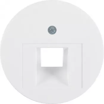 Hager WLF1007WG placca centrale per presa UAE, bianco polare, lucido, sistema r.Classic